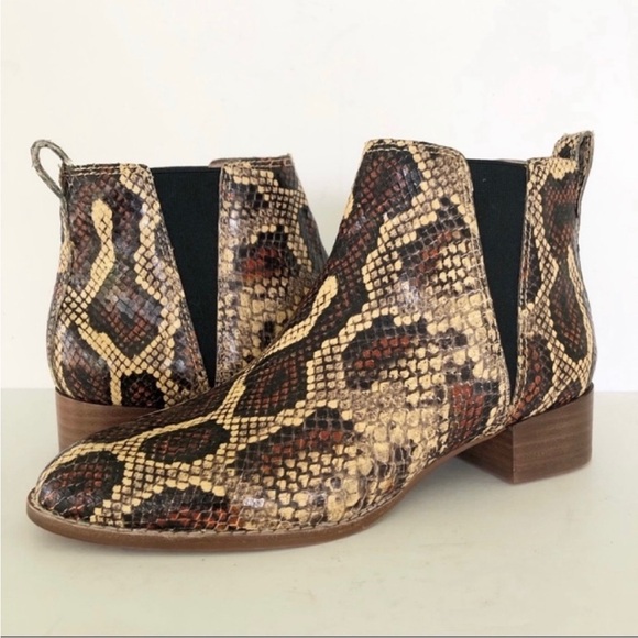 Madewell Carina Snake Embossed Ankle Boot EUC - Picture 2 of 13